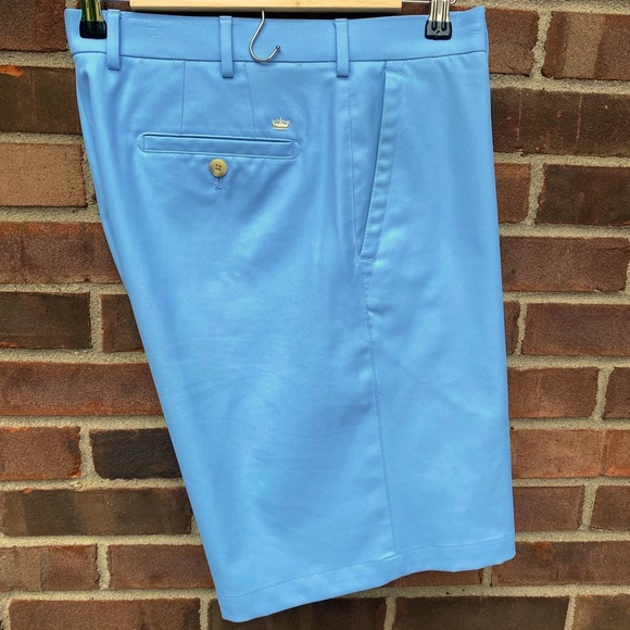 Peter Millar size 36 Salem Performance Golf Shorts 9” inseam color Cottage Blue - Picture 4 of 6
